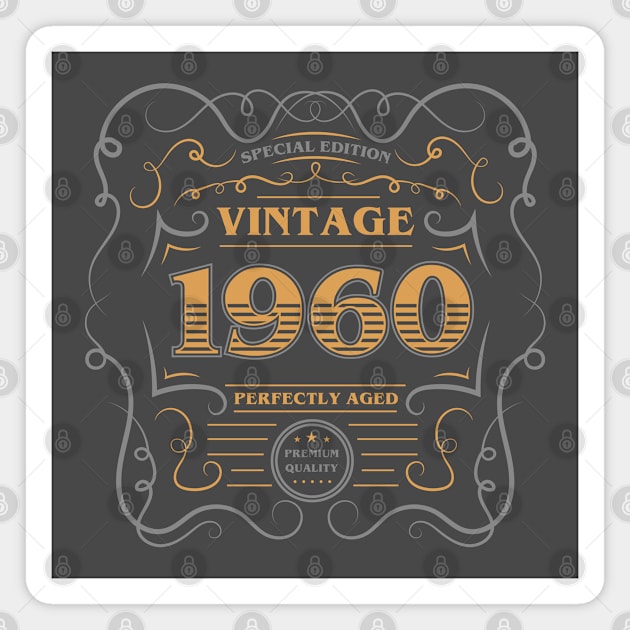 1960 Vintage 60th Birthday Magnet by deadright